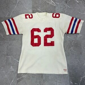 70s 80s Vintage Wilson Football Jersey Mens XL Bills Giants Patriots USA Made